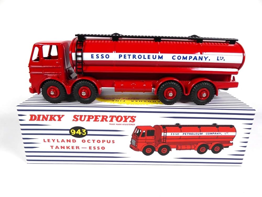 【Dinky Supertoys】943 Essoタンクローリーボックス付 Dinky 943, Leyland Octopus Tanker - Free Price Guide & Review